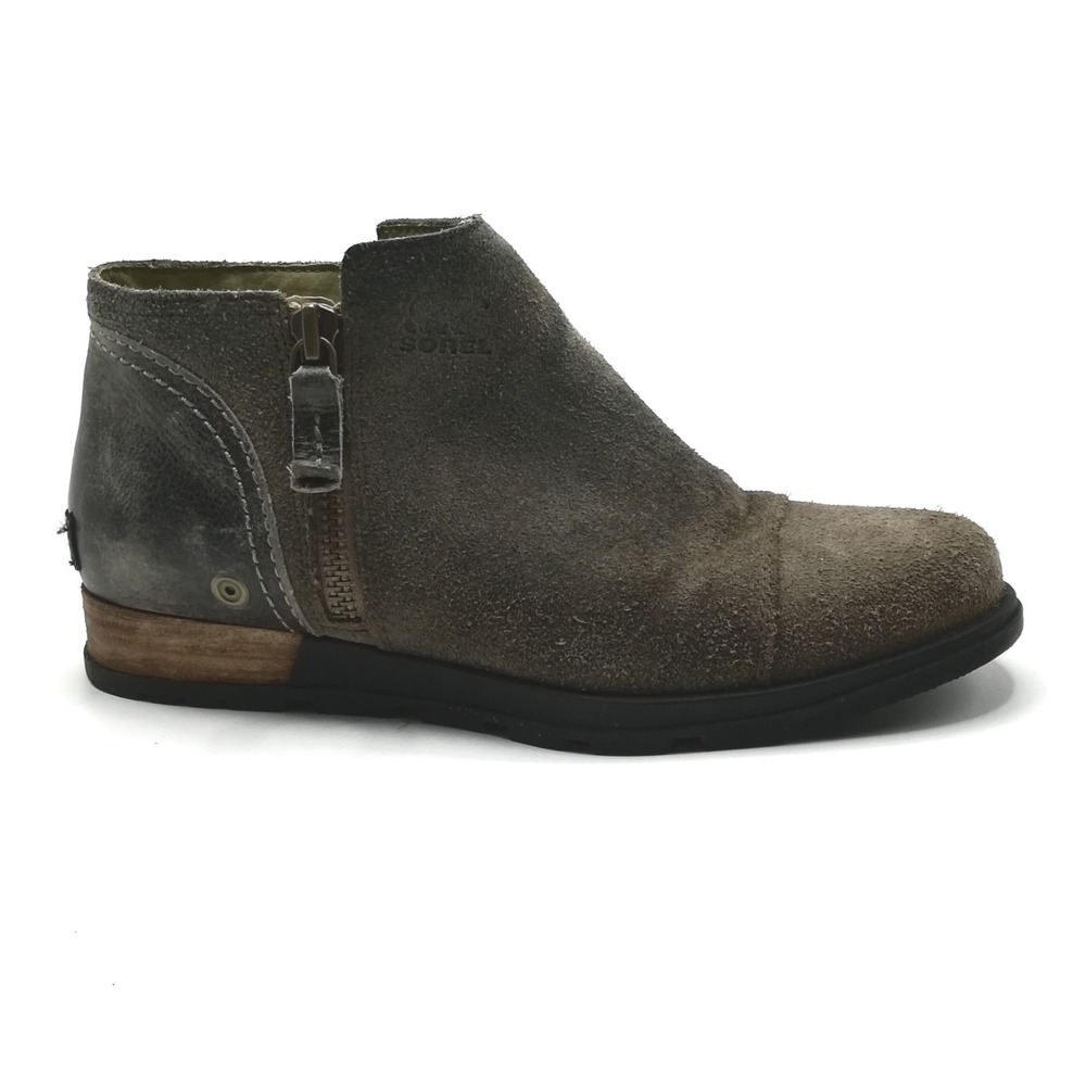 Sorel Shoes‎ Womens Boots Ankle Bootie Major Low Suede Leather Brown Taupe 7.5
